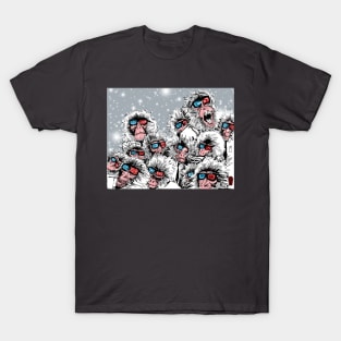 3D Snow Monkeys T-Shirt